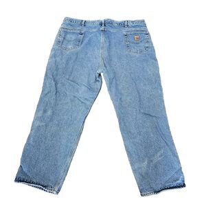 Carhartt Jeans Relaxed Fit Lined Denim B172 DST Mens 46x30